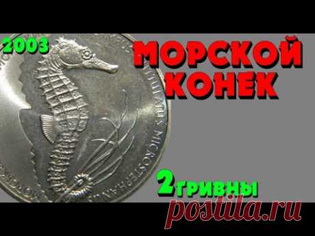 Морской конек, 2 гривны, нейзильбер, 2003 год (Обзор монеты) 
Дата введения в оборот:	25 июля 2003
	
Технические характеристики монеты: 
Номинал - 	2 гривны.
Металл - 	Нейзильбер.
Масса металла - 	12,8 грамма.
Диаметр - 	31 миллиметр.
Категория качества чеканки - 	Обычная.
Гурт - 	Рифленый.
Тираж - 	50000 штук.
Цена на момент публикации этого видео - 	От	4	до	8	Долларов.

Монета относится к серии - 	Флора и фауна