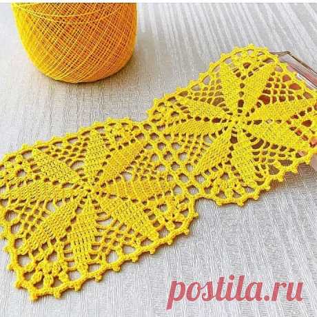 ​Красивый квадратный мотив крючком