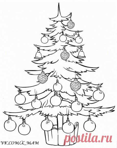 Трафареты елочек 😃🌲✏ / Новые дети