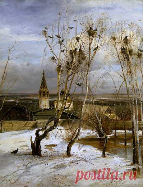 Грачи прилетели. 1879. Алексей Кондратьевич Саврасов. Описание картины.