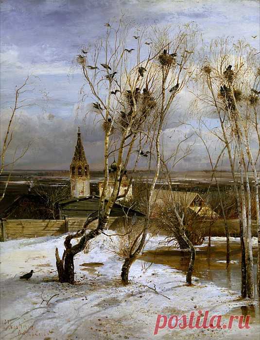 Грачи прилетели. 1879. Алексей Кондратьевич Саврасов. Описание картины.