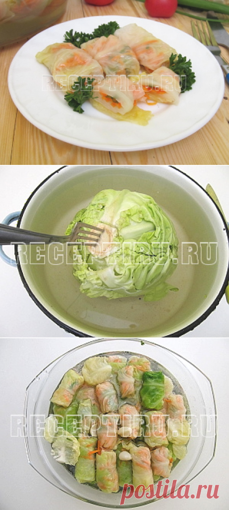 Овощные голубцы маринованные с морковью | Рецепты домашних заготовок