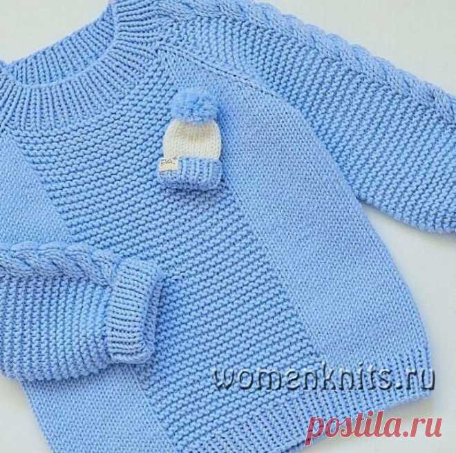 Пуловер с косами спицами
Описание: http://womanknits.ru/vyazanie-dlya-detej/pulovery-svitera-topy/pulover-s-kosami-spicami