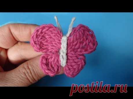 Crochet butterfly Как вязать бабочку Урок вязания 353
