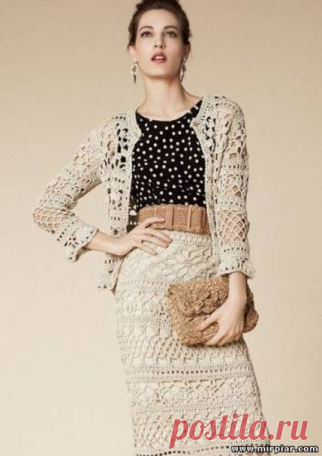 Вязание, Модели со схемами и узорами, Костюм, вязаный крючком от Dolce&Gabbana  https://mirpiar.com/forum/3-7-178
