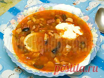 НАША КУХНЯ. Солянка сборная мясная. Солянка фото. Солянка рецепт.