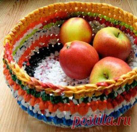 Вязание из пакетов- необычно!
