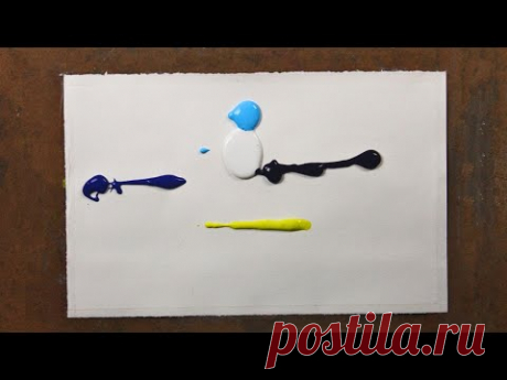 Simple Acrylic Palette Knife Landscape Painting for Beginners