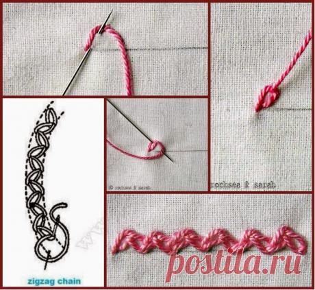 Наборной шов, рококо и другие красивые швы для неповторимой вышивки — Сделай сам, идеи для творчества - DIY Ideas