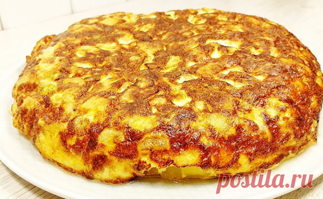 Соединяем кабачок и 4 картофелины: пирог на сковороде за 15 минут. Духовка не требуется