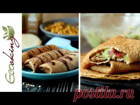 🔥🔥🔥ХИТ! Блинчики из замоченной зеленой гречки / + начинка / vegan (постные), GF