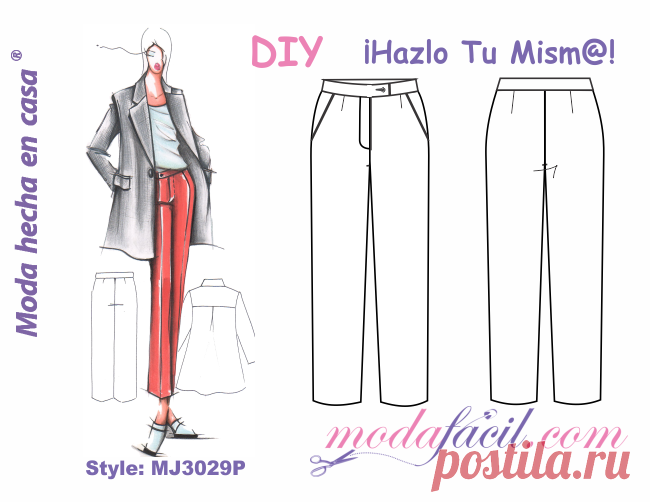 Pantalón para Dama de Cintura Alta - Bota recta