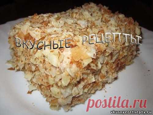 Наполеон из слоеного теста.