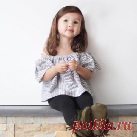 Блузка для девочки с открытыми плечами на возраст от 1 года до 14 лет. Выкройки (Шитье и крой) — Журнал Вдохновение Рукодельницы