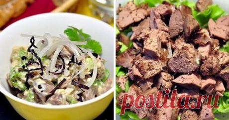 Салат с куриной печенью. Оригинальная подача обычной печени к праздничному столу