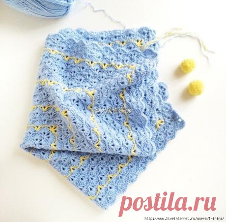 Детский плед крючком