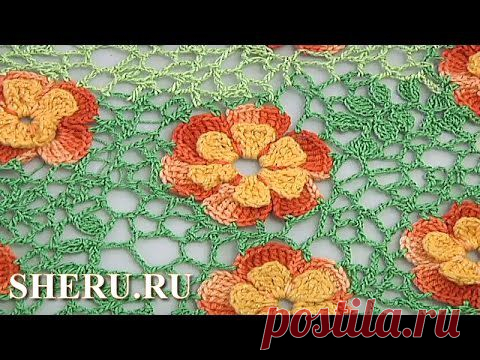 Нерегулярная сетка в ирландском кружеве. Урок 6