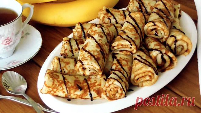 Готовлю такие Банановые блинчики на завтрак и все довольны! | ПРОСТОРЕЦЕПТ | Яндекс Дзен