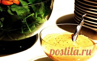 Салатная заправка с медом и цельнозерновой горчицей / Салатные заправки / TVCook: пошаговые рецепты с фото