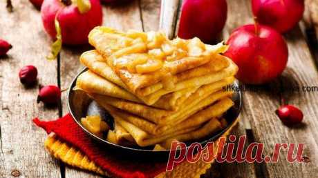 рецепти, млинці солодкі свято, яблука, випічка