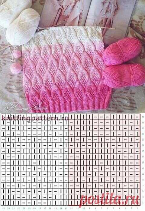 Шикарные узоры спицами со схемами! Большая подборка | Вяжем Тут