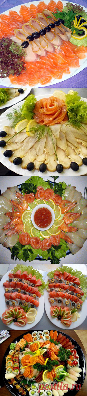 Как красиво оформить рыбную нарезку
