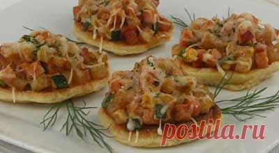 Оладьи с овощной начинкой. - Рецепт