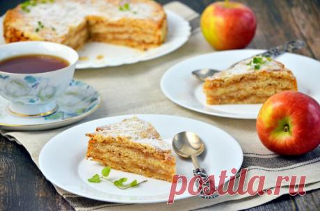 Насыпной пирог с яблоками рецепт фото пошагово и видео - 1000.menu