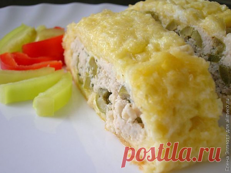 Рулет из сыра и курицы в духовке / Рецепты с фото