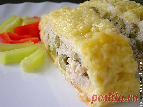 Рулет из сыра и курицы в духовке / Рецепты с фото
