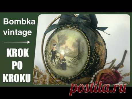 Елочный шар в стиле барокко — пошаговый мастер-класс по декупажу