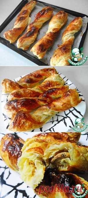 Завертоны из слоеного теста с маринованным куриным филе - кулинарный рецепт