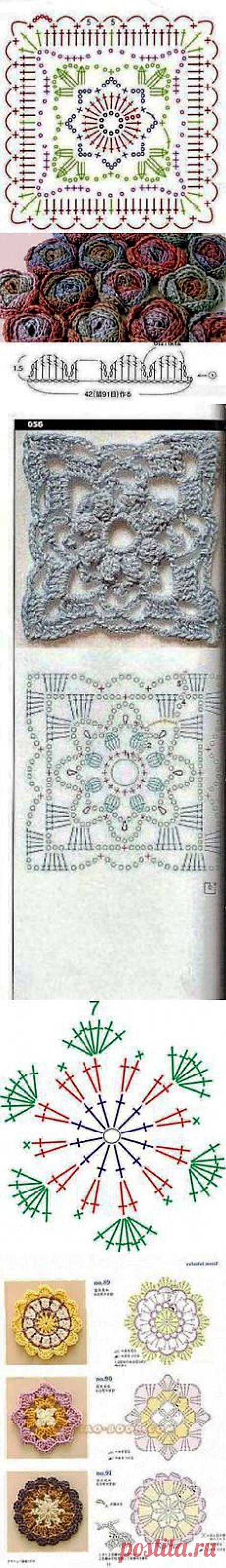 Crochet motifs в Pinterest