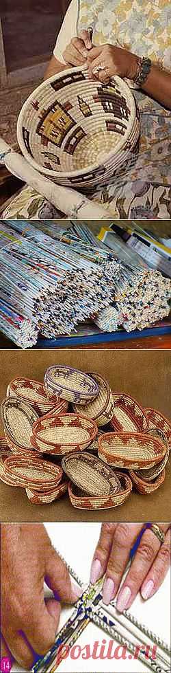 Основы плетения из газет и журналов..