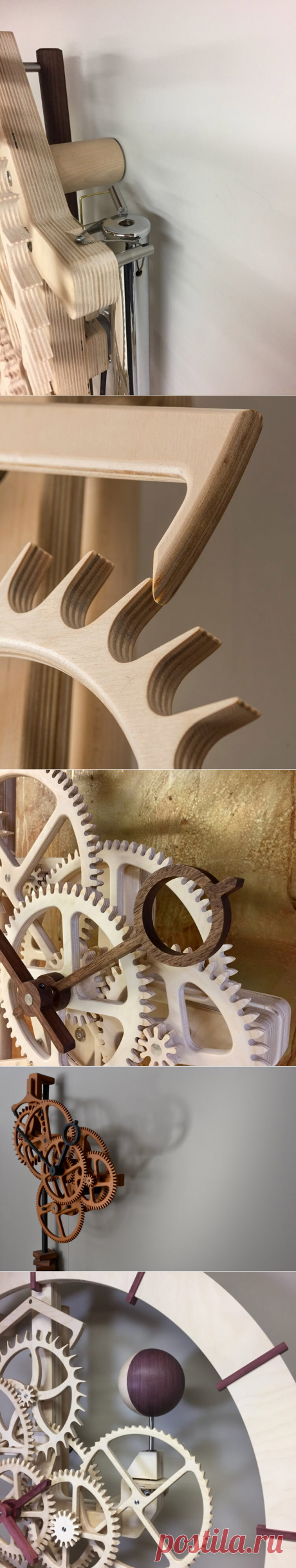 Удивительные часы из дерева от Эндрю Басса | Для тех, кто любит работать с деревом