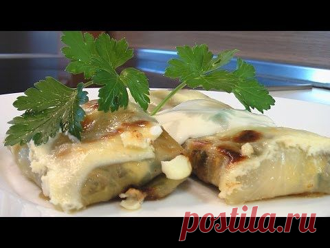 Голубцы с грибами и яйцами