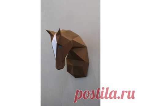 Horse Papercraft by turbi I draw this papercraft horse with sketchup. With the stl I have printed one model with a form2
With the stl Pepakura software gave me an plane version of the horse head. I upload the PDF plan version
Printed on A3 160g/m² it give a 40cm hight horse head.
Can be printed on A4 for a smaller model.
About 10 hours to print , cut and glue the head.