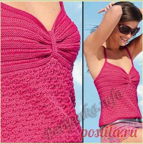 Топ на бретелях (ж) 143 Creations 2009/2010 Bergere de France №3857