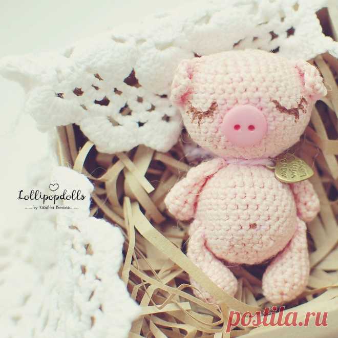 Малышка Хрю свинка амигуруми | Hi Amigurumi