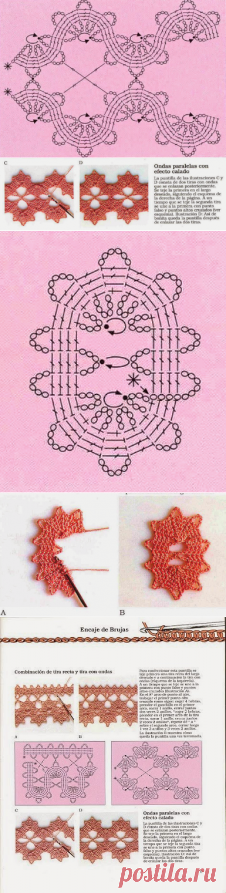 TRICO y CROCHET-madona-mía: Encaje de Brujas  A crochet con patrones de ganchillo,