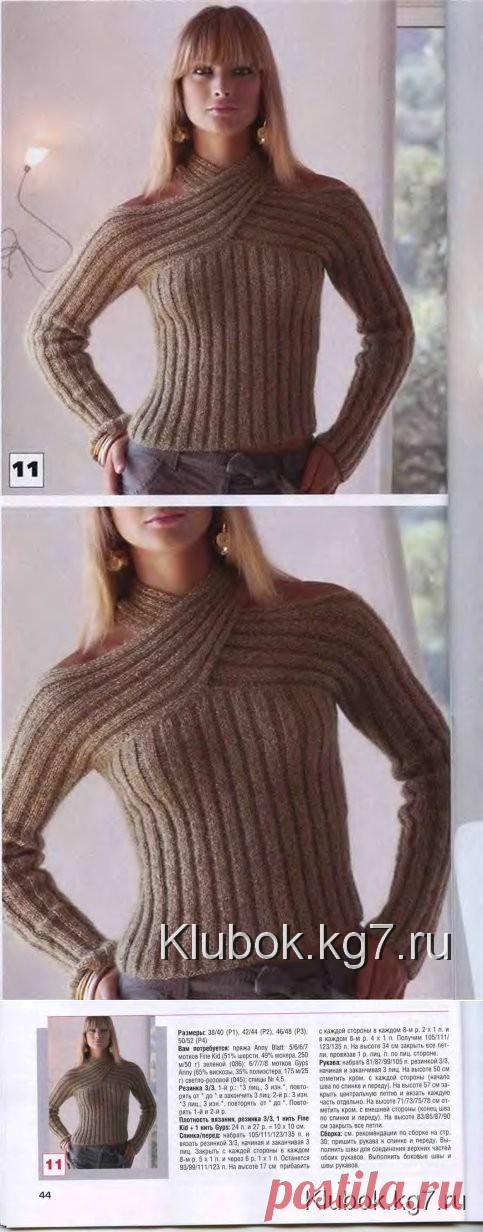 Пуловер интересного фасона. | Клубок
