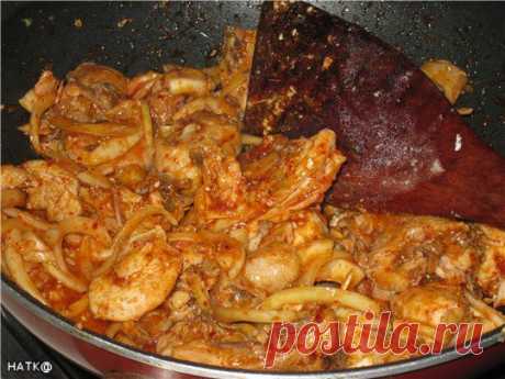 Острая закуска по корейски Хе из курицы : Закуски и бутерброды