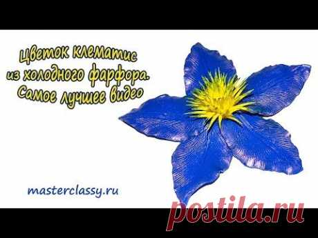 Цветок клематис из холодного фарфора. Самое лучшее видео