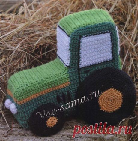 Трактор вязаный - Игрушки, сувениры крючком