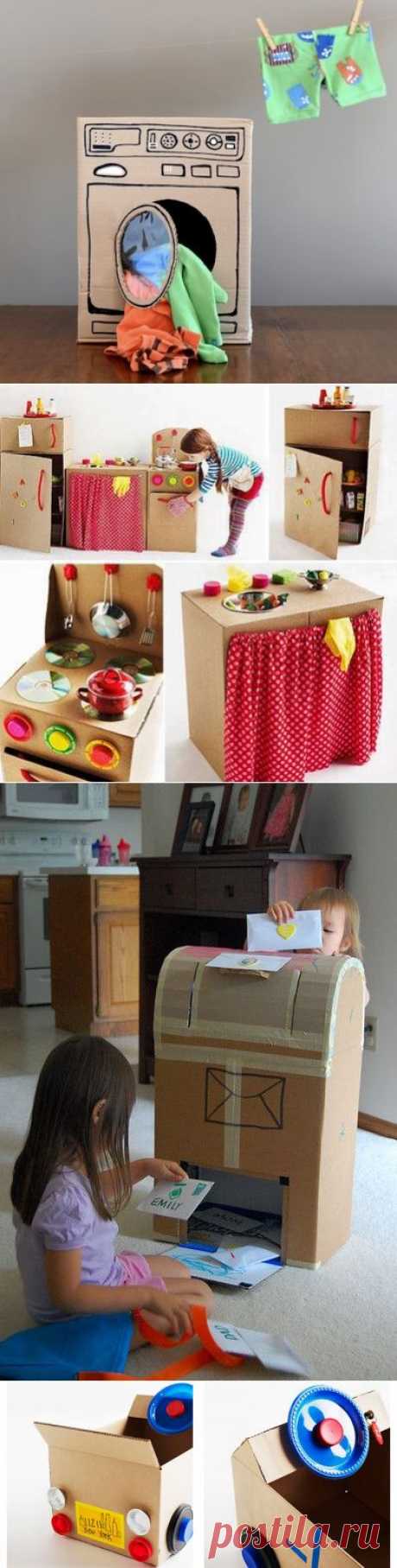 Картонные идеи.Игрушки из коробок