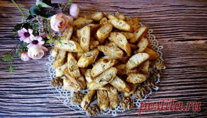 Печенье сахарное Кантуччи с грецким орехом - хрустящее наслаждение