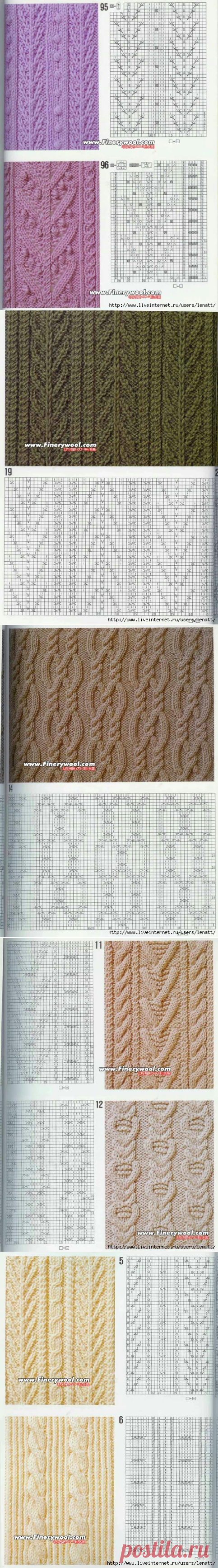Фактурные узоры спицами - Араны