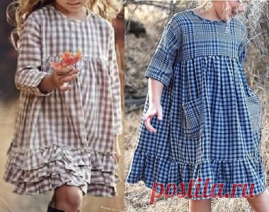 Платье для девочки. Выкройка на возраст 1-14 лет
