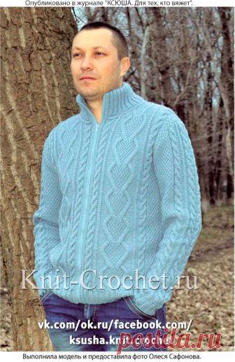 Спицами мужской жакет на молнии. - Мужчинам спицами - Вязание спицами - Каталог статей - Вязание спицами и крючком