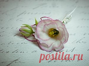Эустома (лизиантус) из полимерной глины - Ярмарка Мастеров - ручная работа, handmade